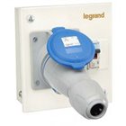 Legrand, 16A, 2 Pole, 2P+E, Ekinox³ P-17 Tempra plug & socket DB for DX³ MCB, RCCB and RCBO