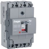 HAGER, 3 Pole, 100A, X160 MCCB