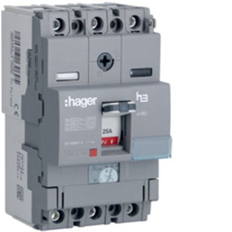 HAGER, 3 Pole, 125A, X160 MCCB