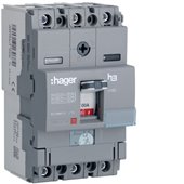 HAGER, 3 Pole, 100A, X160 MCCB