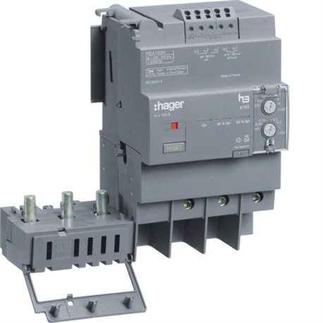 HAGER, 3 Pole, 160A, RCD with Add-on Module for X160 MCCB