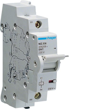 HAGER, 230V AC, UNDERVOLTAGE RELEASE for RCCB & RCBO 