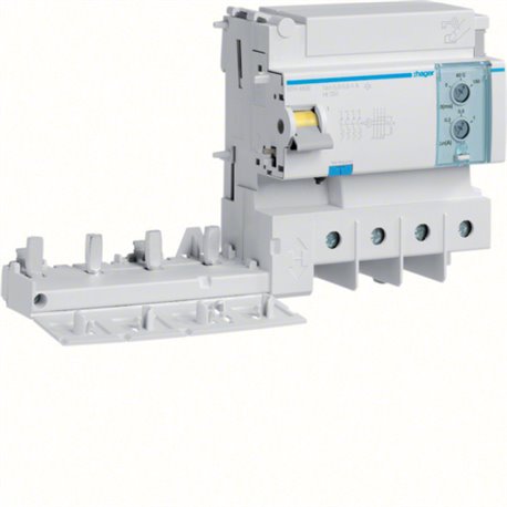 HAGER, 4 Pole, 125A, HI TYPE, RCD with Add-on Module for HLF MCB 