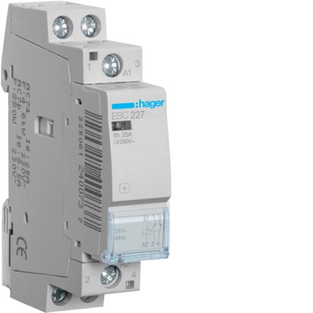 HAGER, 25A, 230V, TYPE 1, CONTACTOR