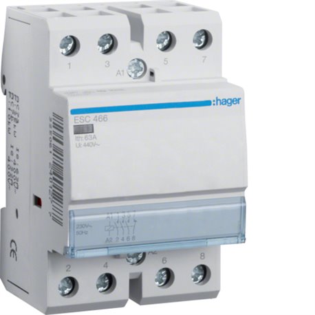 HAGER, 63A, 230V, TYPE 1, CONTACTOR