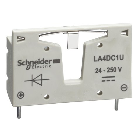 SCHNEIDER, 4 Pole, Coil Suppressor Module for TeSys D-Model Contactor 