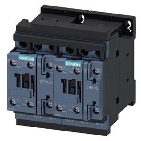 SIEMENS, 32A, 230V AC, 3RA23 REVERSING CONTACTOR