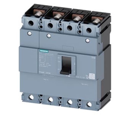 SIEMENS, 4 Pole, 200A, SENTRON 3VM MCCB