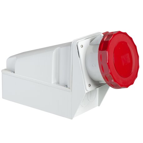 SCHNEIDER, 63A, 380-415V, IP67, Wall Mounted Socket