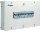 HAGER, 06 Way, SPN Single Door, novello DB