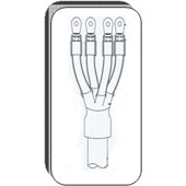 GALA, 70-150 SQ.MM., Heat Shrinkable INDOOR END TERMINATION KIT,3 CORE,1.1kV