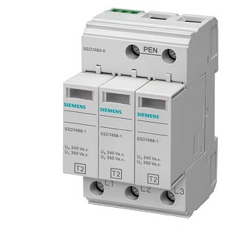 SIEMENS, 3 Pole, 240/415V, 40kA, TYPE 2, Surge Arrestor