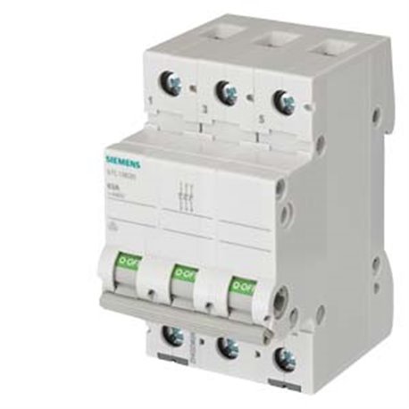 SIEMENS, 3 Pole, 63A, 440V AC, Betagard 5TL1 ISOLATOR