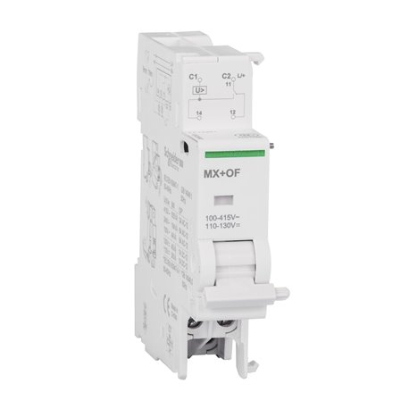 SCHNEIDER, 1 Module Width, 110-415V AC, Shunt Release, Remote Tripping for MCB