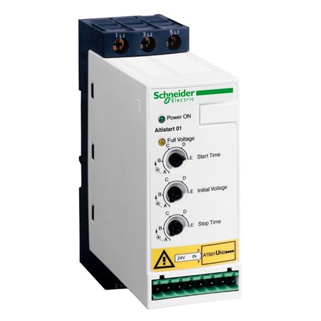 SCHNEIDER, 12A, 5.5kW, 3 Phase, ATS01 SOFT STARTER