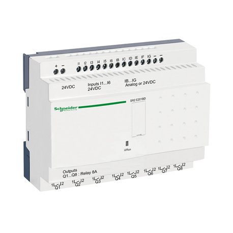 SCHNEIDER, 24V DC, 20 I O RLY TYPE, Zelio Logic SMART RELAY