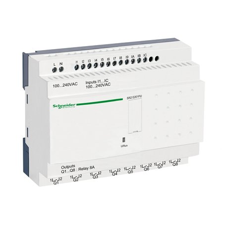 SCHNEIDER, 100-240V AC, 20 I O RLY TYPE, Zelio Logic SMART RELAY