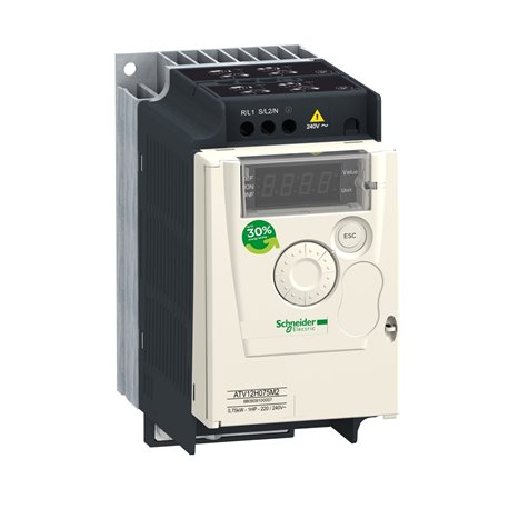 SCHNEIDER, 3.5A, 0.55kW, 1 Phase, Altivar12 VFD