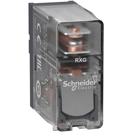 SCHNEIDER, 24V AC, 10A, Clear, Zelio RXG Interface PLUG-IN RELAY