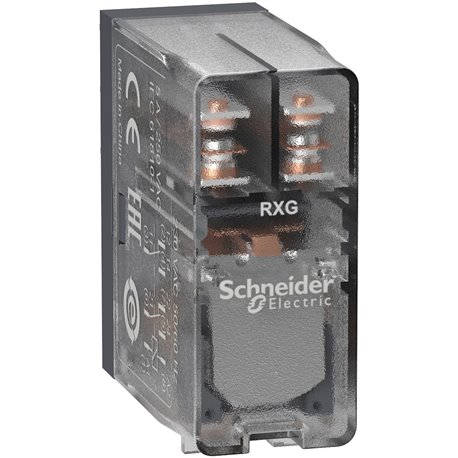 SCHNEIDER, 230V AC, 5A, Clear, Zelio RXG Interface PLUG-IN RELAY