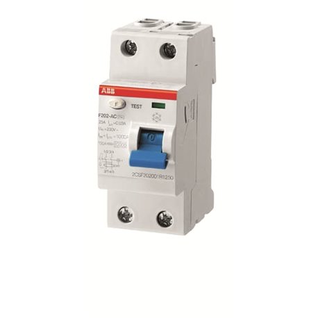 ABB, 2 Pole, 80A, Type F202 AC-80/0.03 RCCB