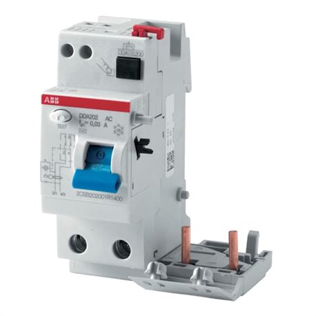 ABB, 2 Pole, 63A, 30mA, Type DDA202 AC-63/0.03 RCD