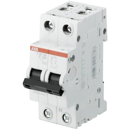 ABB, 1 Pole+N, 100A, S201 C-CURVE MCB