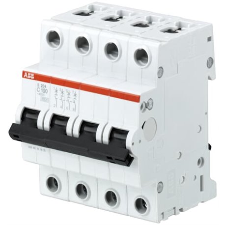 ABB, 4 Pole, 80A, S204 C-CURVE MCB