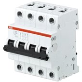 ABB, 4 Pole, 100A, S204 C-CURVE MCB