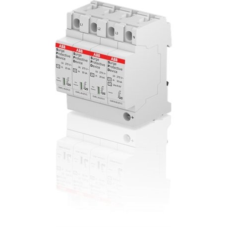 ABB, 3 Pole+N, 275V, 40kA, TYPE 2, SPD