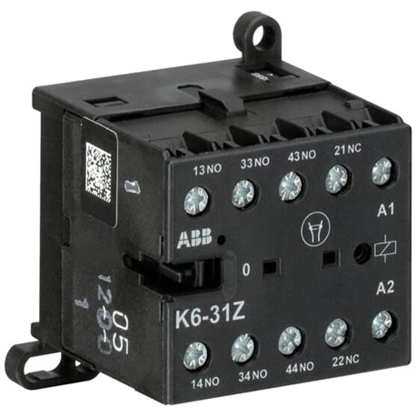 ABB, 110-127V AC, K6-31Z MINI AUXILIARY CONTACTOR