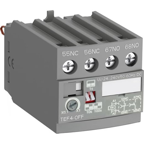 ABB, 10-100s, OFF Delay, TEF4 OFF Type, Electronic Timer for CONTACTOR