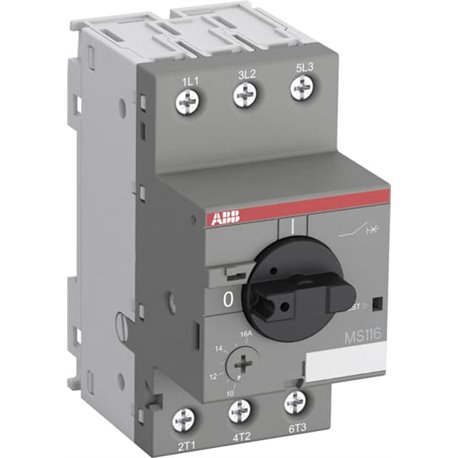 ABB, 0.10-0.16A, 0.03kW, MS116 MANUAL MOTOR STARTER